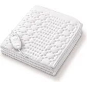 Beurer Elektrische deken Compact - Elektrische onderdeken 1 persoons 130x75cm - Snelle opwarming - Automatische uitschakeling - Ademend fleece - Wit