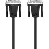 Hama DVI Aansluitkabel DVI-I 24+5-polige stekker, DVI-I 24+5-polige stekker 1.50 m Zwart 00200706 DVI-kabel