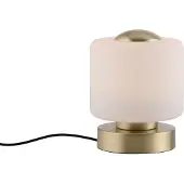 Paul Neuhaus LED tafellamp Bota, messing, glas, dimbaar