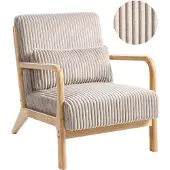 Beliani SORSELE - Bureaustoel - Beige - Corduroy