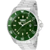 Invicta Pro Diver 35719 Heren Horloge - Automatisch Uurwerk - Roestvrij Staal met groene Wijzerplaat - 47mm