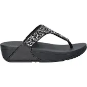 FitFlop Women Lulu Crystal-Mix Toe-Post Sandals All Black-Schoenmaat 42