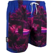 Guggen Mountain Heren Zwemshort met Palmpatroon Roze