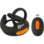 Rebel - vibrerende penisring en balvibrator - silicone - zwart