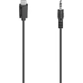 Hama USB 2.0 Adapter [1x Audio, stereo (3,5 mm aansluiting) - 1x USB-C stekker] 0.75 m Flexibel
