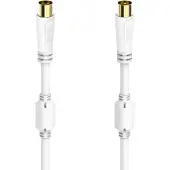 Hama Antennekabel - - 5,0 m - Goud - 100 dB - Coaxiaal man/vrouw