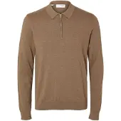 Selected Trui 'SLHBerg' bruin gemêleerd