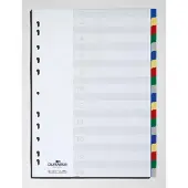 Durable Blanco tabbladen A4 Kleurenassortiment 20 tabs PP (Polypropeen) 11 Gaten 6758-27