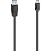 Hama USB-kabel - - 00200657 - 1 m - USB 3.2 Gen 2 - USB A en C - Zwart