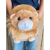 Cozy Time knuffelkussen handwarmer leeuw 35 cm - knuffel leeuw