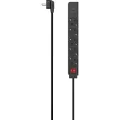Hama Steckdosenleiste, 5-fach, USB-A 17W, Schalter, 1,4 m, Schwarz