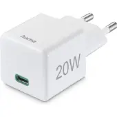 Hama Fast Charger USB-C PD/Qualcomm Mini-Charger 20 W White