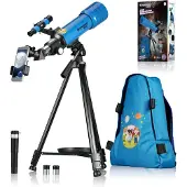 Bresser Telescope - Sterrenkijker voor kinderen - Blauw - Met rugtas