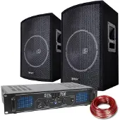 Skytec DJ luidspreker en versterker combinatie 700W