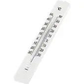 Hama Binnen-/buitenthermometer, 18 cm, analoog, Thermometer + hygrometer, Wit