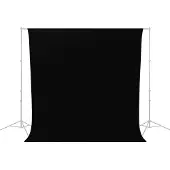 Caruba Wrinkle Resistant Backdrop 2.60 x 3 meter Zwart
