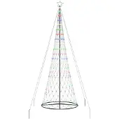 vidaXL LED kerstboom met 455 LED Multikleur 399 cm Metaal