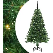 vidaXL Kunstkerstboom Groen 150 cm PVC en Staal en Kunststof