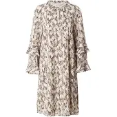 Comma Jurk lichtbeige / aardetinten