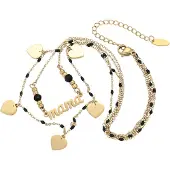 NAEMI Ketting goud / zwart