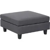 Beliani UNSTAD - Hocker - Donkergrijs - Polyester