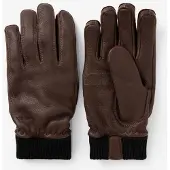 Hestra donkerbruine leren handschoenen | Maat: 10