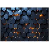 WALLARENA - Fotobehang - 150x105 cm - 3D zeshoeken voor de kinderkamer