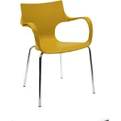 Workliving Jim Stoel - Mosterd - Aluminium Onderstel