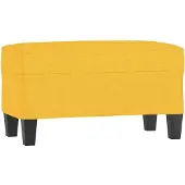 vidaXL Bankje 70x35x41 cm stof lichtgeel