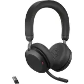 Jabra Evolve2 USB A MS TEAMS 75 Draadloze Office Headset met oplaadstandaard Zwart