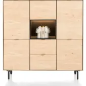 Xooon Elements highboard 150 cm 5-deurs/LED/metaal