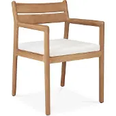 Ethnicraft Jack dining tuinstoel teak stoffen bekleding