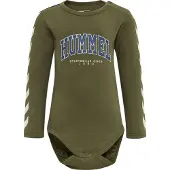 Hummel Rompertje/body blauw / olijfgroen / wit
