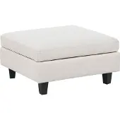 Beliani UNSTAD - Hocker - Lichtbeige - Polyester