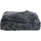 Gusta - Fleece plaid - Super zacht en warm fleece deken - 150 x 200 cm - Donkergrijs