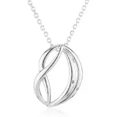Orphelia Dames 925 Sterling Zilveren Ketting met Hangertje - Zilver ZH-4641