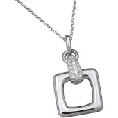 Orphelia Dames 925 Sterling Zilveren Ketting met Hanger - Zilver ZH-4492