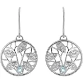 Orphelia 'Oceane' Dames 925 Sterling Zilveren Dangle Oorbellen - Zilver ZO-7090
