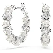 Swarovski Oorbellen 'Matrix' zilver / transparant