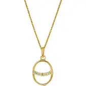 Orphelia 'Amaliada' Dames 925 Sterling Zilveren Hangertje met Ketting - Goud ZH-7572