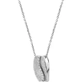 Orphelia Dames 925 Sterling Zilveren Hangertje met Ketting - Wit ZH-4481