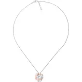 Orphelia 'Ivory' Dames 925 Sterling Zilveren Ketting met Hanger - Zilver/Rozen ZH-7091/1