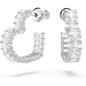 Swarovski Oorbellen 'Matrix' zilver / transparant
