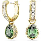 Swarovski Oorbellen 'Stilla' goud / groen / transparant