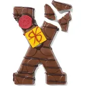 HEMA Handgedecoreerde chocoladeletter melk X 180g
