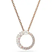 Swarovski 'Matrix' Dames Gouden Geplateerde Metalen Ketting - Roze 5692265