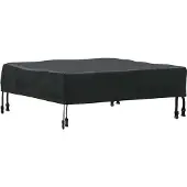 vidaXL Tafel Dekking 82 x 82 x 15 cm Vierkant Waterdicht Zwart