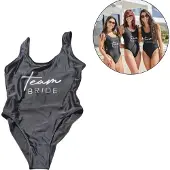 Amscan Badpak "Team Bride" - Zwart - Maat S