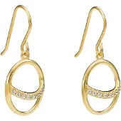 Orphelia 'Amaliada' Dames 925 Sterling Zilveren Hangoorbellen - Goud ZO-7572