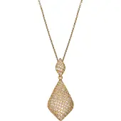 Orphelia Dames 925 Sterling Zilveren Ketting met Hanger - Goud ZH-4517-GOUD
